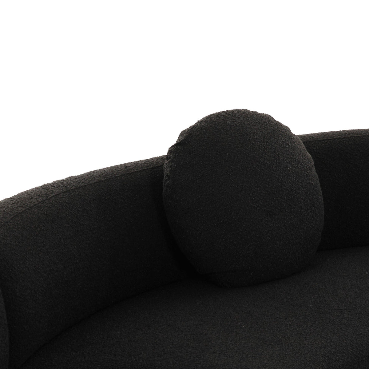 Sofie 100" Black Performance Boucle Sectional Sofa - Luxury Living Collection