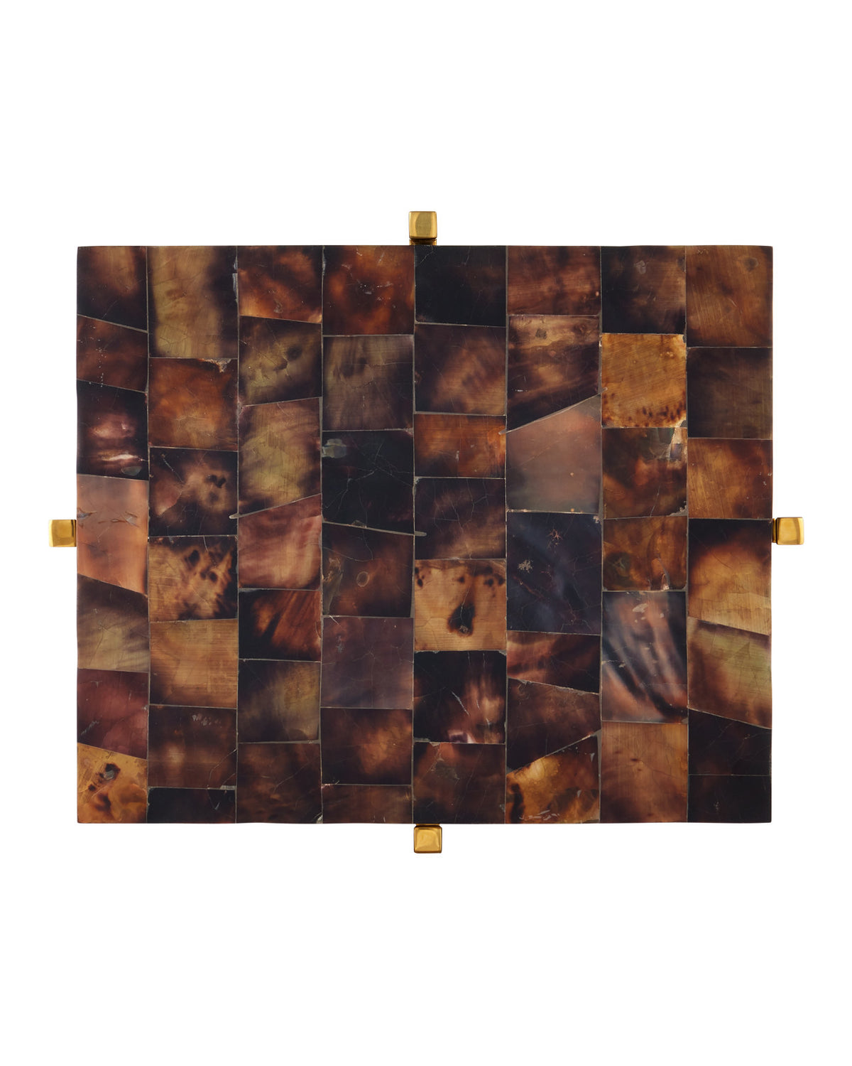 Theodora Mosaic Shell Brown & Brass Martini Table