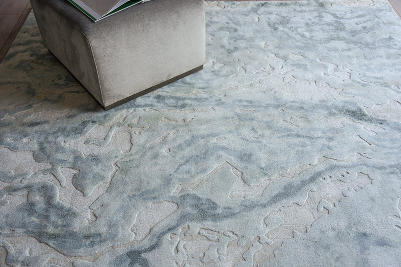 Carra Blue Modern Area Rug - Elegance Collection