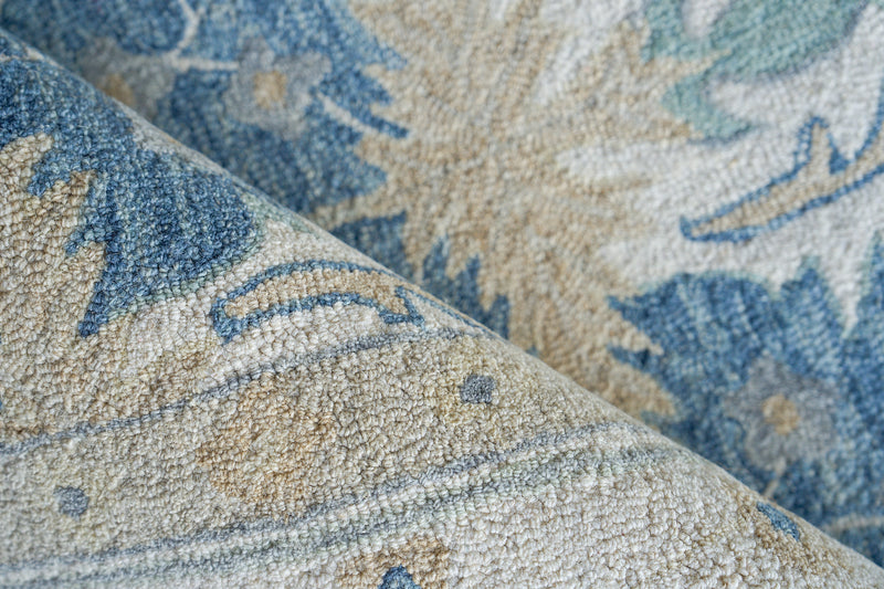 Nell Blue/Ivory Luxury Area Rug
