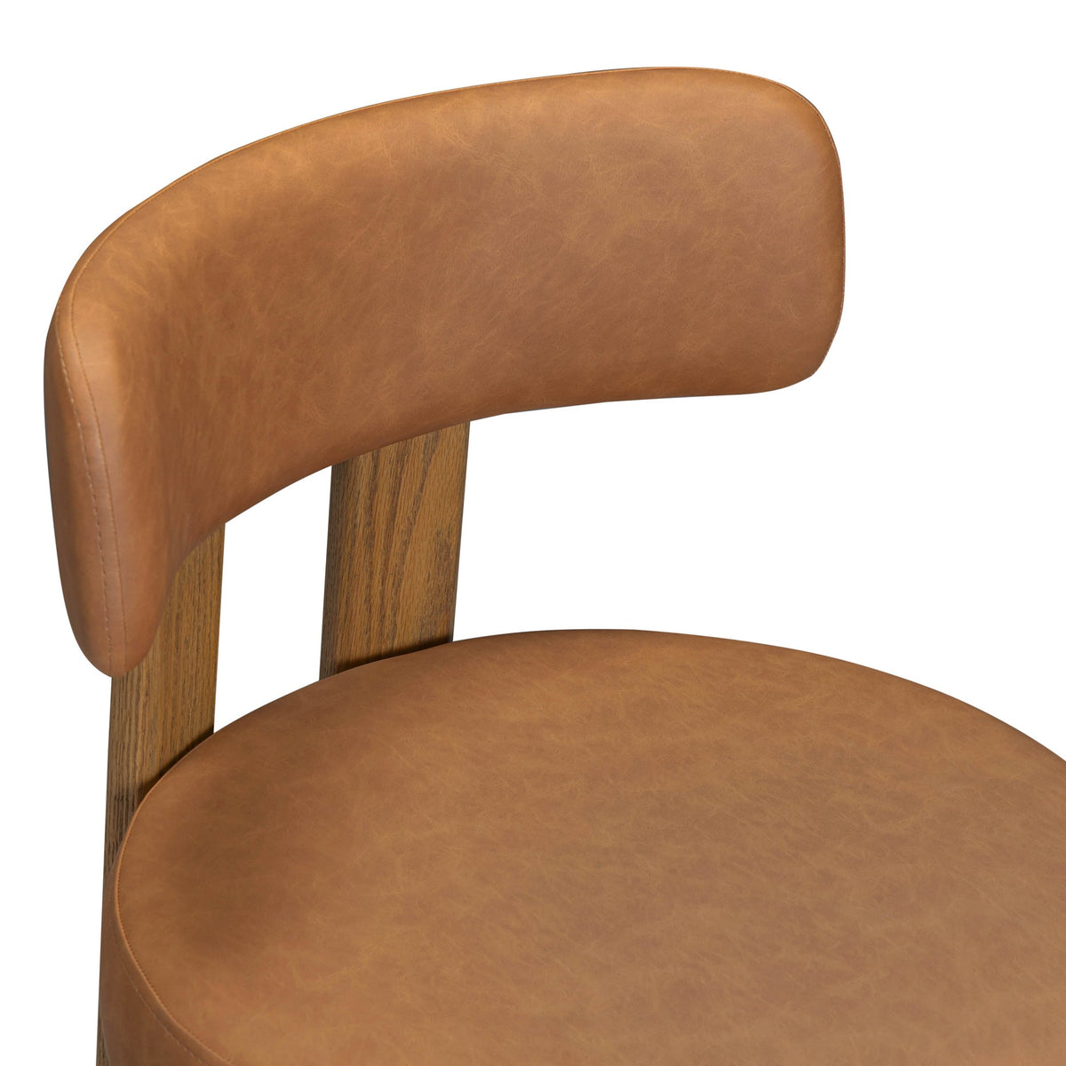 Ophelia Brown Performance Vegan Leather Counter Stool