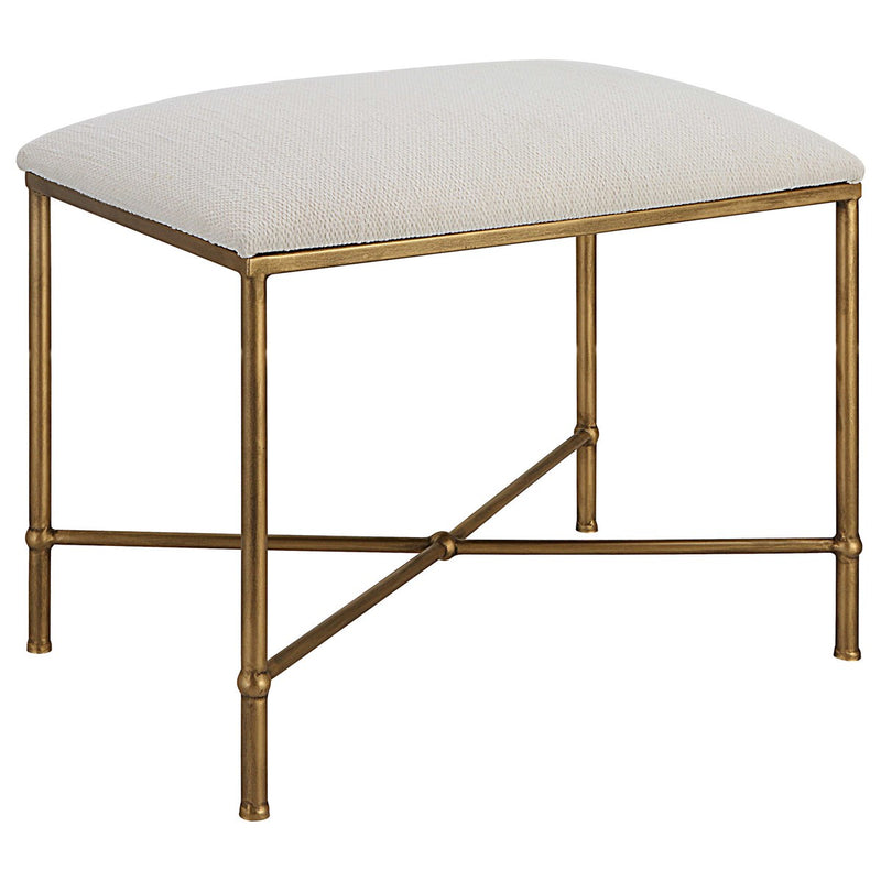 Adalee Small White & Gold Bench