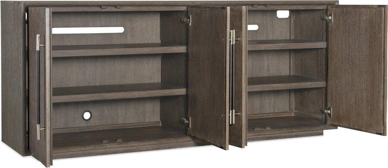 Reyeh Dark Wood & Pewter Modern Entertainment Console