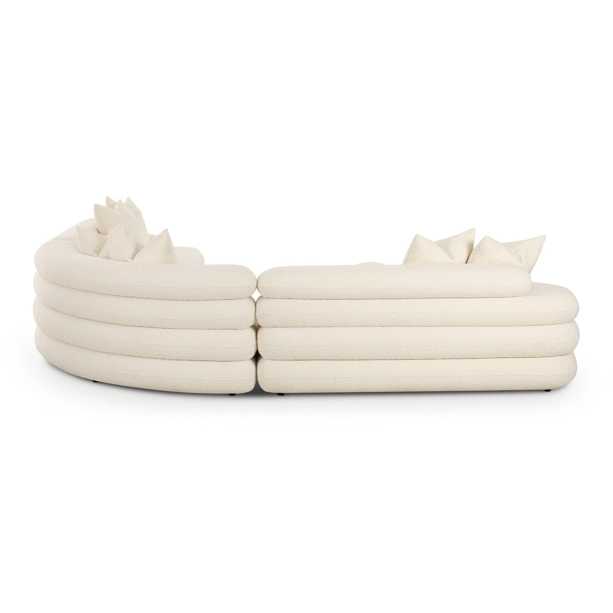 Gracie 109" Cream Performance Boucle Modular Curved Sectional