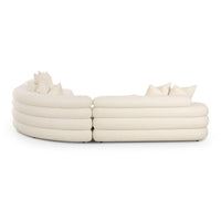 Gracie 109" Cream Performance Boucle Modular Curved Sectional