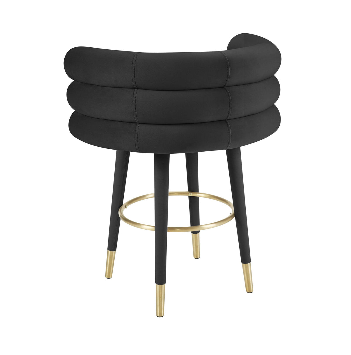 Nazri Black Performance Velvet Counter Stool