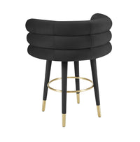 Nazri Black Performance Velvet Counter Stool