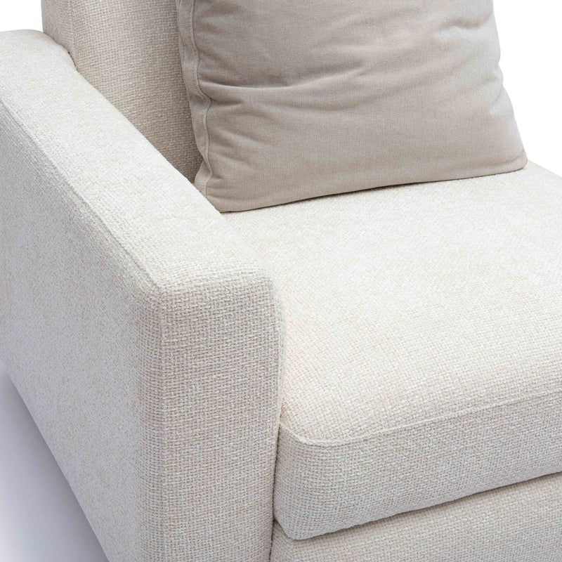 Arabella Cream Chenille Modular LAF Corner Chair