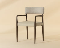 Guardi Oatmeal Fabric & Faux Leather Dining Chair