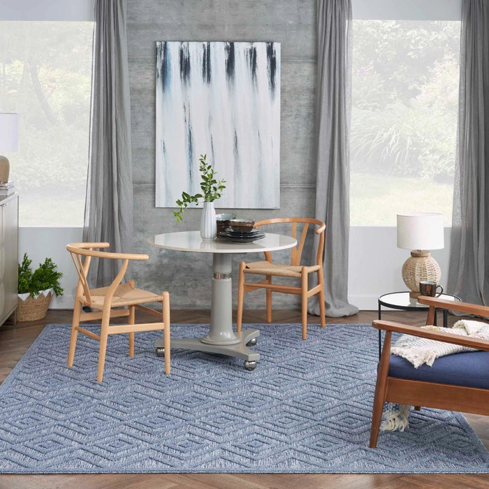 Aericka Indoor/Outdoor Blue Denim Area Rug - Elegance Collection