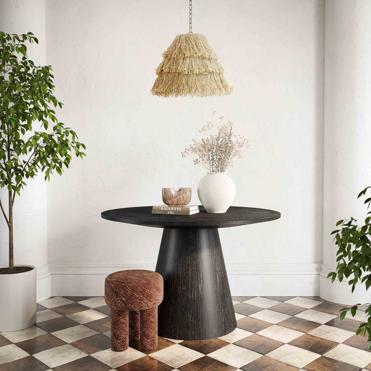 Sammi Round Oak Dining Table (2 Sizes Available 41"-60")