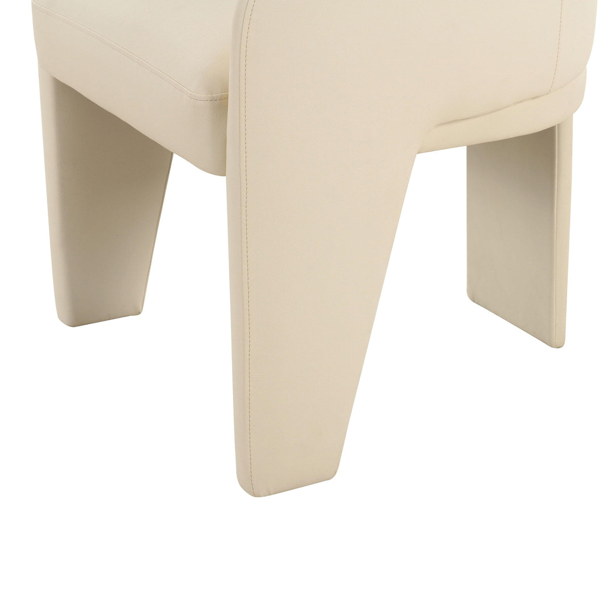 Amede Cream Vegan Leather Dining Chair