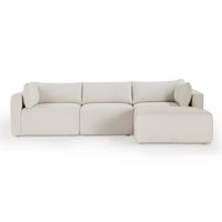 Karsyn 4-Piece Cream Performance Fabric Outdoor Modular Sectional
