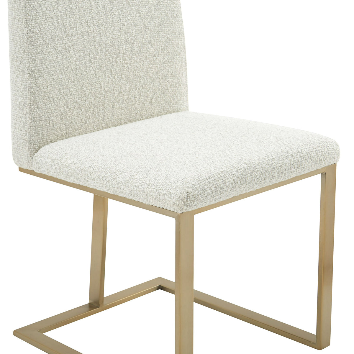 Camille Modern Off-White & Gold Dining Chair