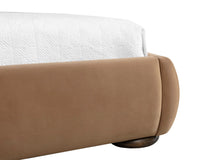 Marin Velvet Cognac Camel Bed