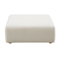 Karsyn Cream Linen Ottoman