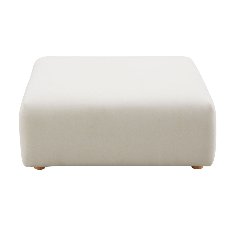 Karsyn Cream Linen Ottoman