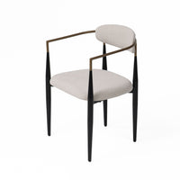 Nicole Medium Grey/Gold & Black Dining Chair