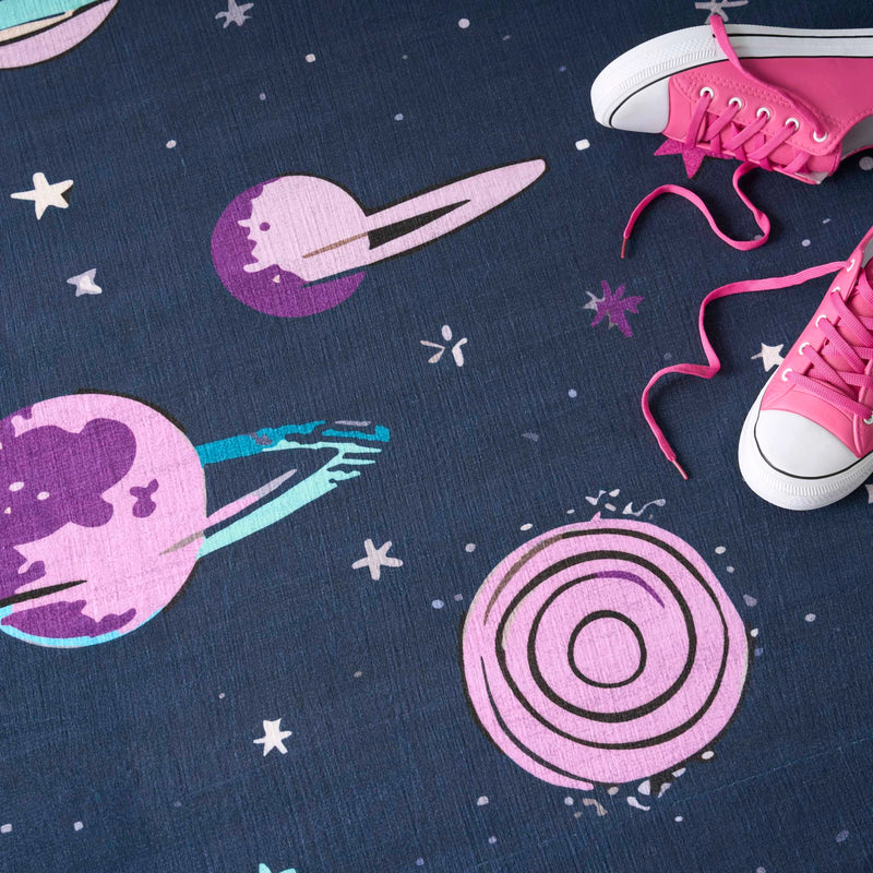 Space Black Area Rug