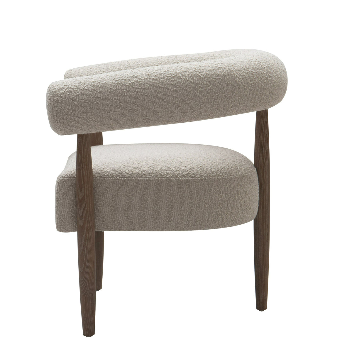 Vance Modern Beige Fabric & Oak Accent Chair