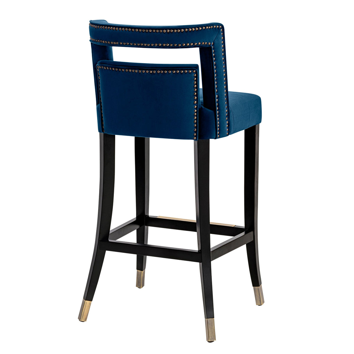 Rina Navy Performance Grade Velvet Bar Stool