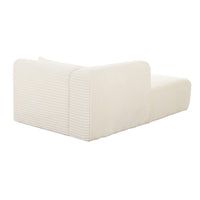 Telav 71" Fluffy Oversized Cream Performance Corduroy Modular LAF Chaise