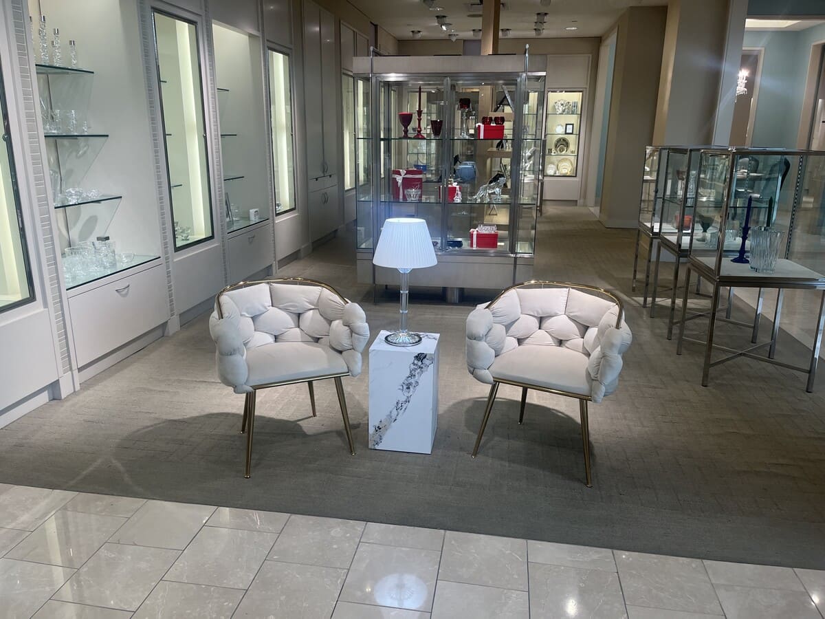 Camber Modern Off White & Gold Dining Chair