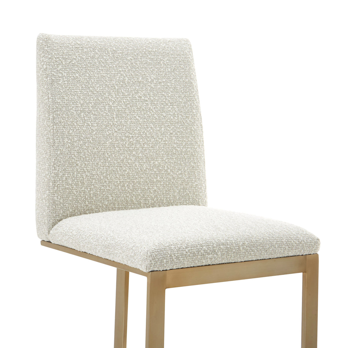 Camille Modern Off-White & Gold Steel Counter Stool