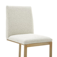 Camille Modern Off-White & Gold Steel Counter Stool