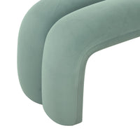 Lucien 56" Green Performance Velvet Channeled Bench