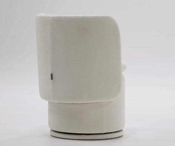 Catalina Modern Ivory Swivel Dining Chair