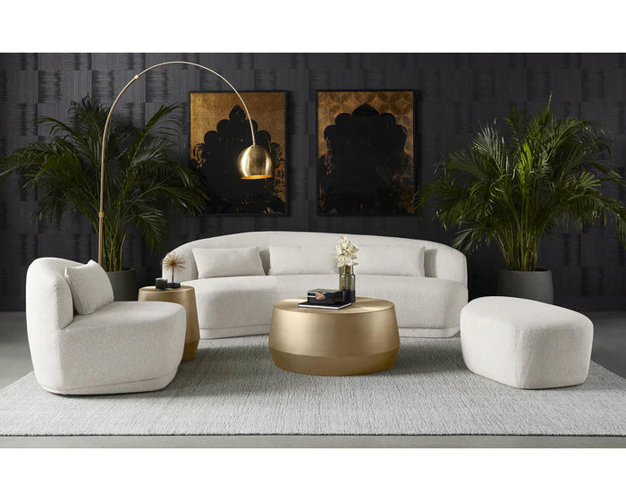 Soraya Dove Cream Swivel Accent Chair