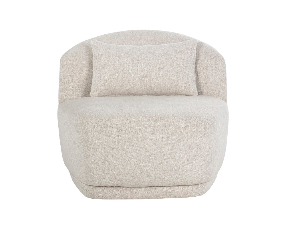 Soraya Dove Cream Swivel Accent Chair