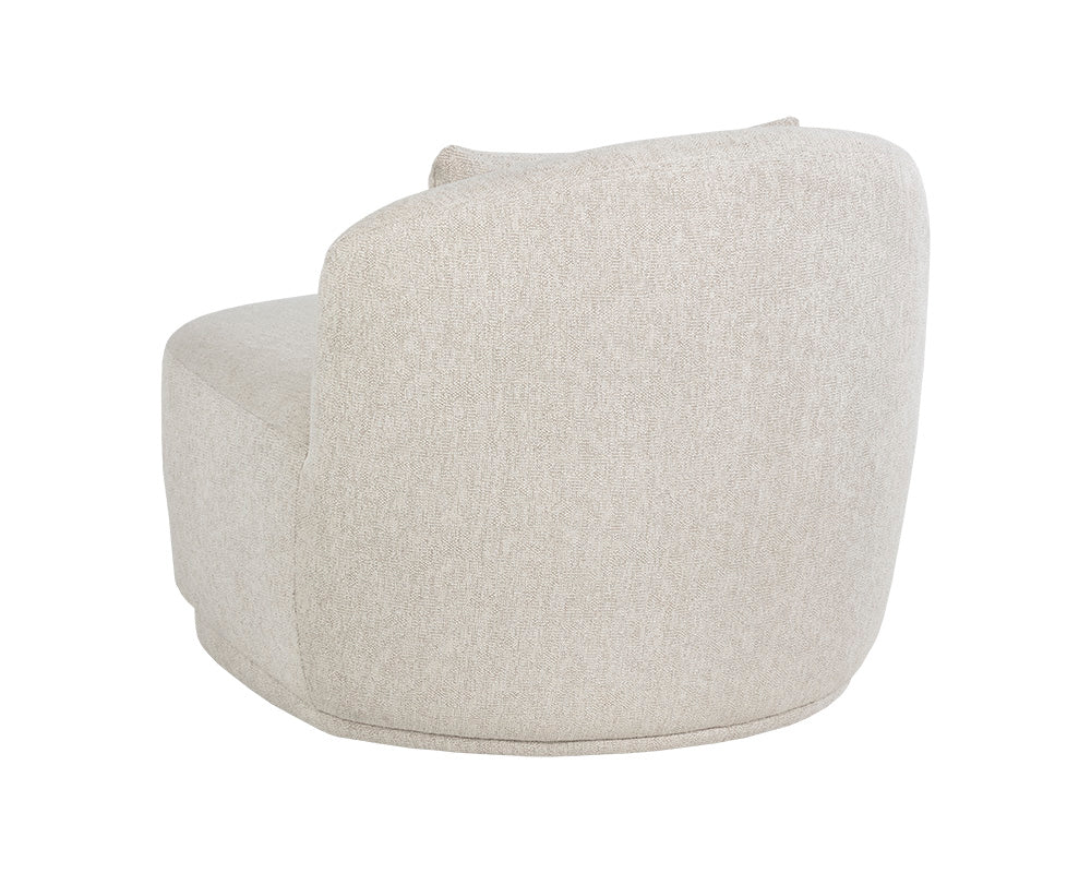 Soraya Dove Cream Swivel Accent Chair