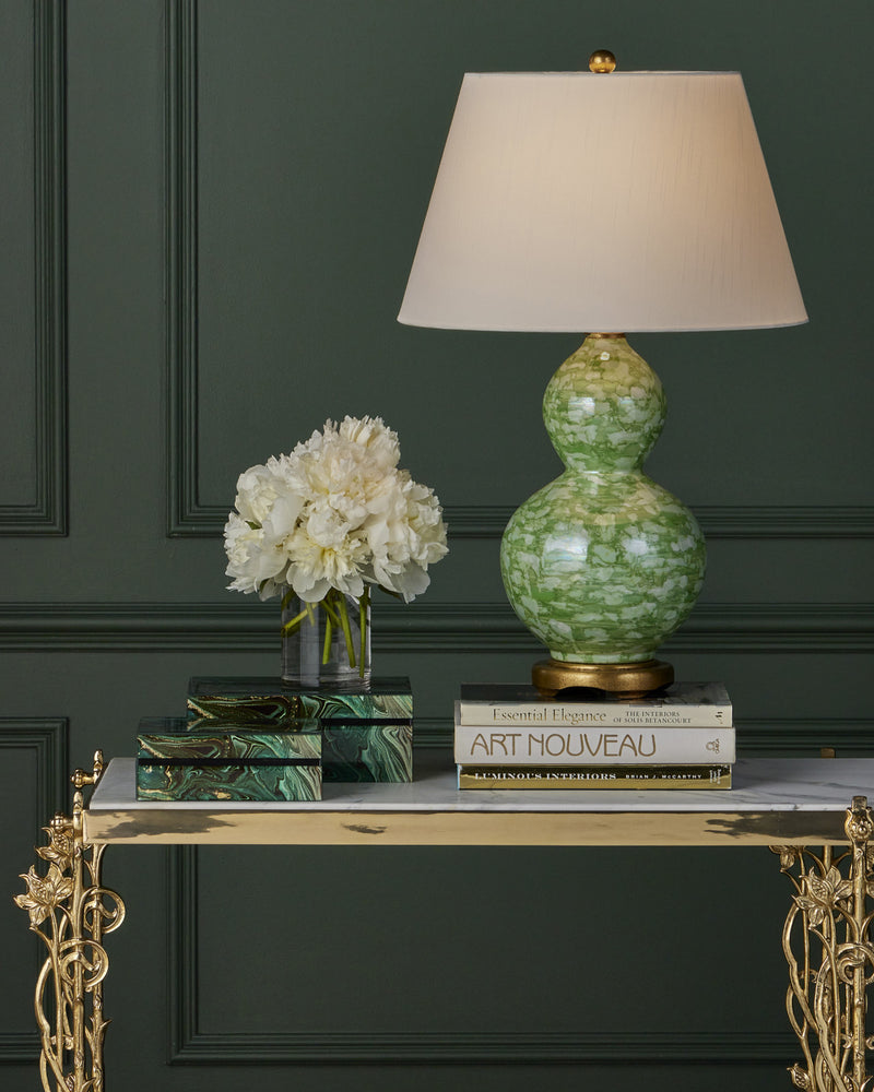 Fiore 72" White Marble & Polished Brass Console Table
