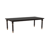 Talie 96" Brown Modern Oak & Antique Brass Dining Table