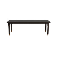 Talie 96" Brown Modern Oak & Antique Brass Dining Table