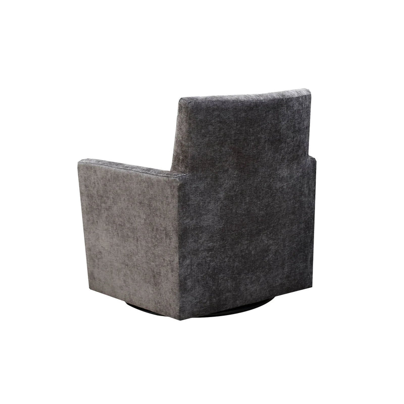 Lillee Ebony Chenille Swivel Accent Chair