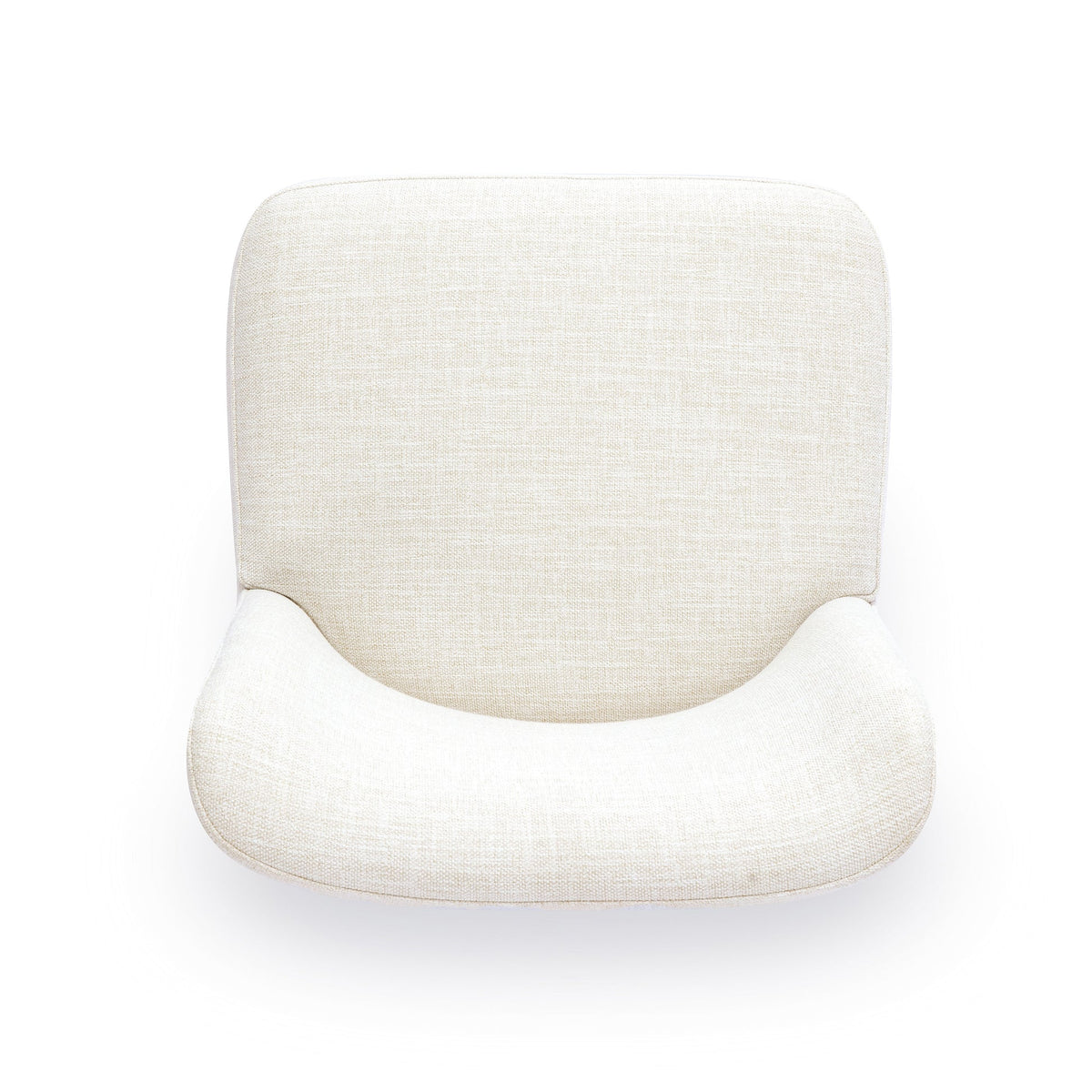 Monika Cream Performance Fabric Rolling Dining Chair