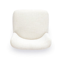 Monika Cream Performance Fabric Rolling Dining Chair