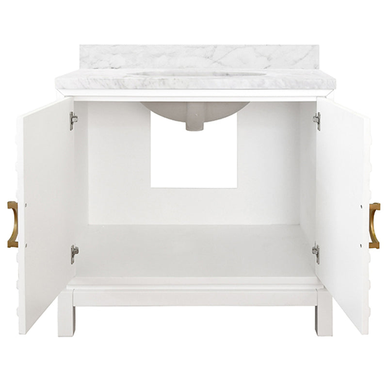 Milana 36.5" Crisp Matte White Bath Vanity