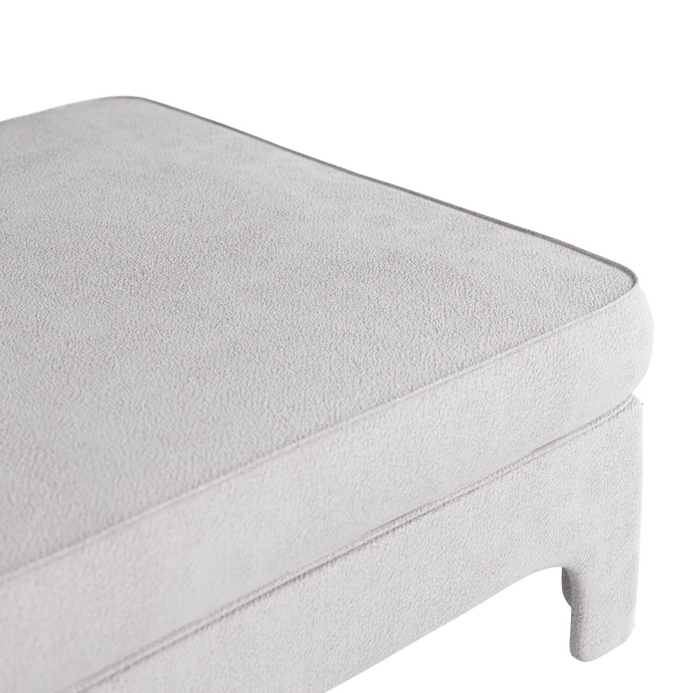 Ava 37" Ottoman Stone Bouclé
