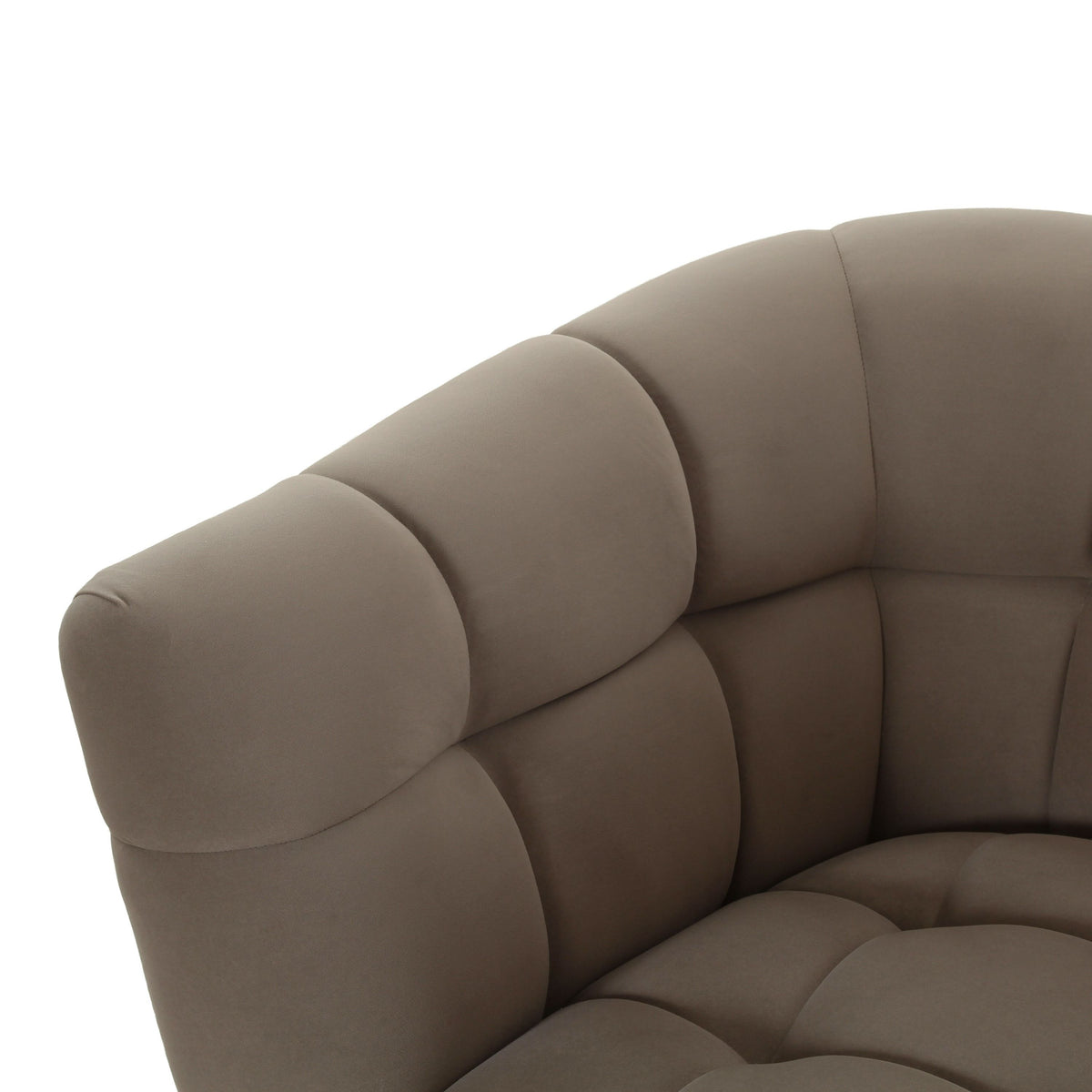 Rihanna Taupe Upholstered & Gold Accent Chair
