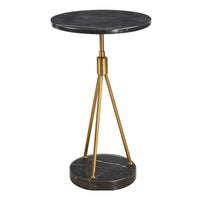 Ronen Marble & Brass Accent Table