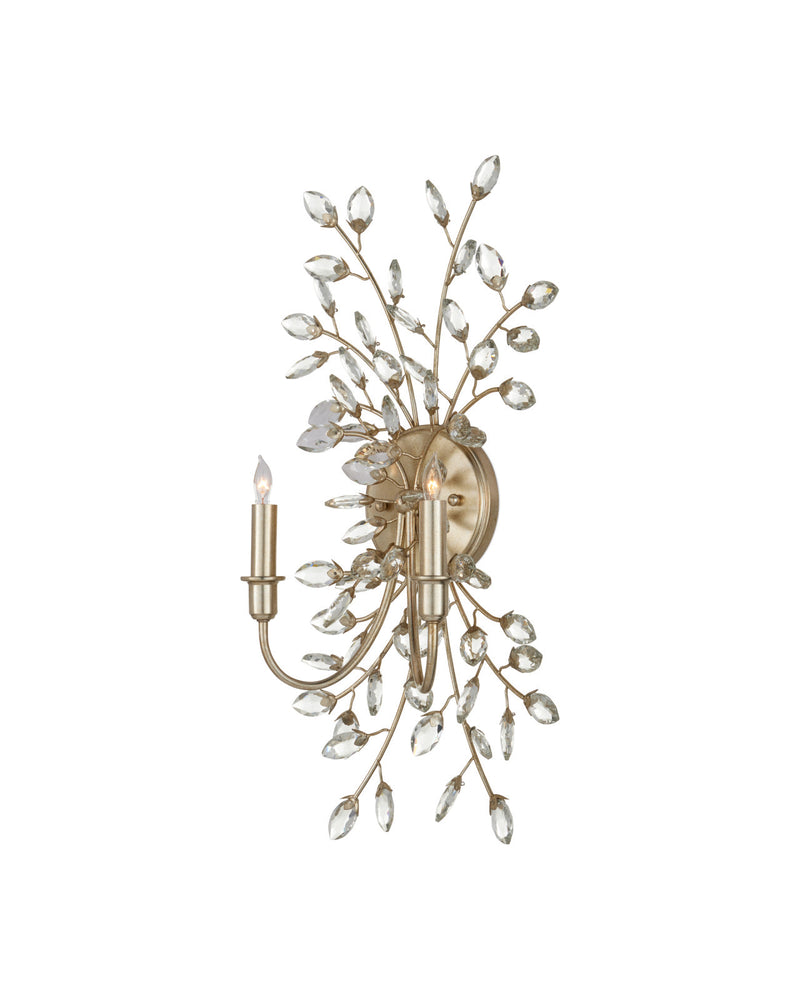 Forget-Me-Not Silver Wall Sconce