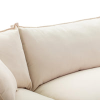 Cali 79.5" Natural Wicker Outdoor Modular Loveseat