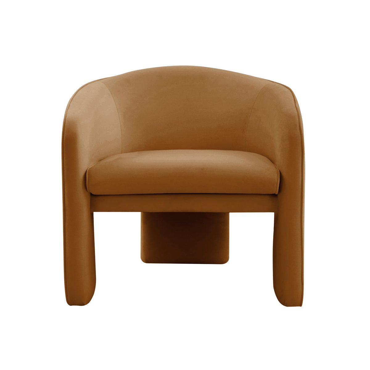 Gattara Cognac Performance Velvet Accent Chair