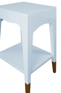 Julia 20" Light Blue & Gold Nightstand/Accent Table