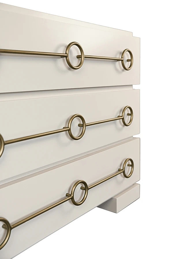 Blair 42" Matte Antique White Lacquer Chest/Cabinet