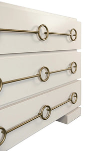 Blair 42" Matte Antique White Lacquer Chest/Cabinet